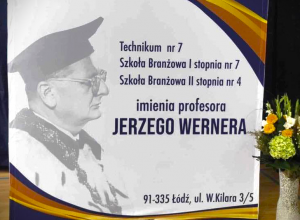 Nadanie patrona w zaprzyjaźnionym Zespole Szkół Samochodowych.