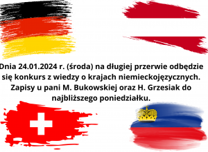 Konkurs z wiedzy o krajach niemieckojęzycznych